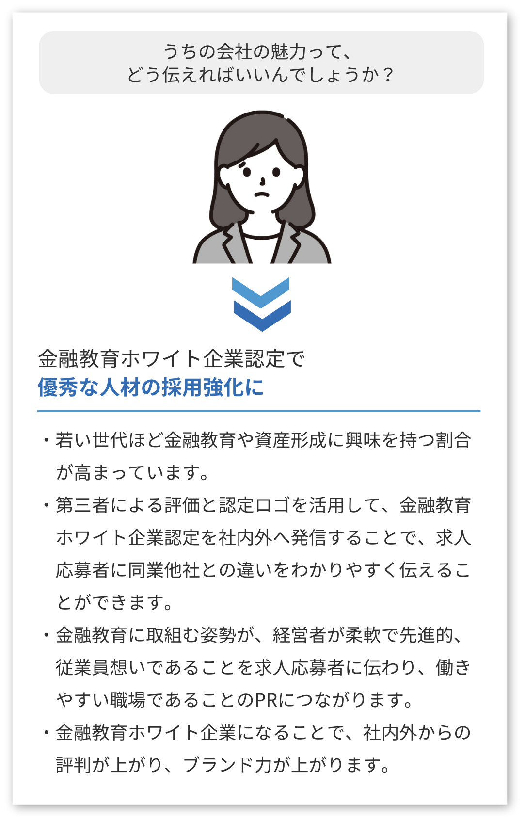 金融教育ホワイト企業認定で優秀な人材の採用強化に